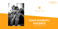 Fight Domestic Violence Twitter Post Design