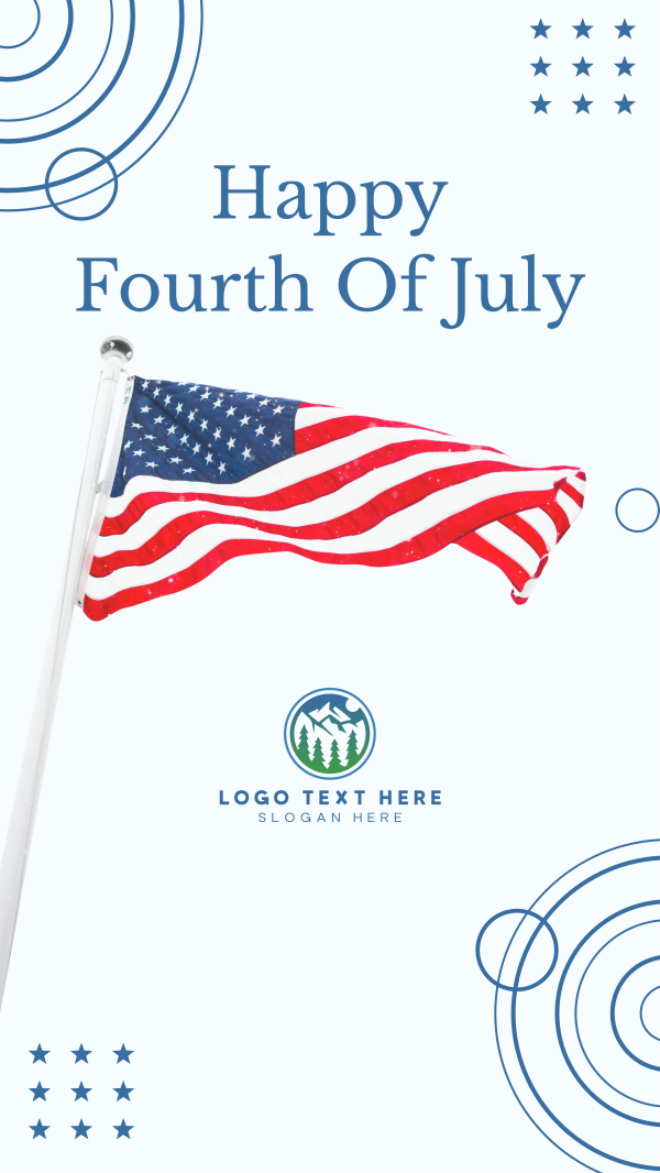 Happy Fourth of July Facebook Story Design Image Preview