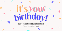 Birthday Confetti Shapes Twitter post Image Preview