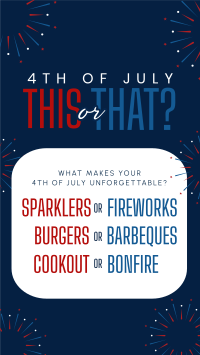 4th of July This or That Instagram story Image Preview