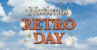 National Retro Day Clouds Facebook Ad Design
