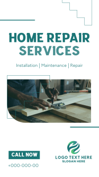 Simple Home Repair Service Facebook Story Design