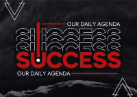 Success as Daily Agenda Postcard Image Preview