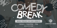 Comedy Break Podcast Twitter Post Design