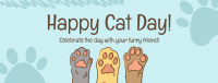 Cat Day Paws Facebook cover Image Preview