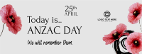 Anzac Day Message Facebook Cover Design