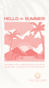 Minimalist Summer Greeting TikTok video Image Preview