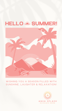 Minimalist Summer Greeting TikTok Video Image Preview