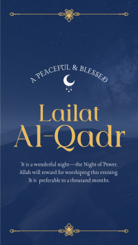 Peaceful Lailat Al-Qadr Facebook Story Design