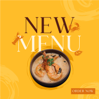 Seafood New Menu Instagram Post Design