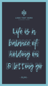 Life Balance Quote YouTube Short Design