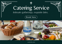 Elegant Catering Service Postcard Design