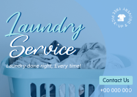 Professional Dry Cleaning Laundry Postcard Design