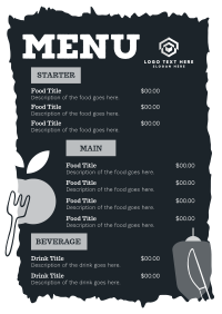 Organic Vegan Restaurant Menu Design