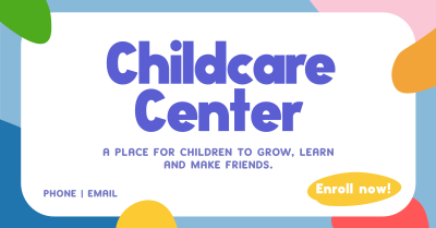 Simple Bubble Daycare Facebook ad Image Preview