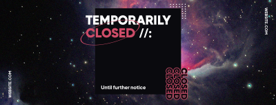 Temporarily Closed Facebook cover Image Preview