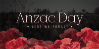 Anzac Poppies Twitter Post Design