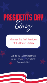 Presidents Day Pop Quiz Facebook Story Design