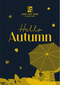 Hello Autumn Greetings Flyer Design