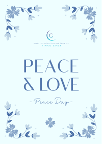 Floral Peace Day Flyer Design