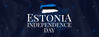 Simple Estonia Independence Day Facebook Cover Design