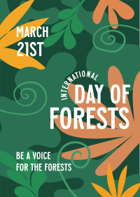 Foliage Day of Forests Flyer Design