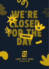 We're Closed Today Flyer Image Preview