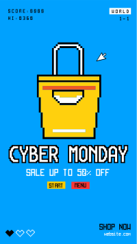 8 Bit Shopping Facebook story Image Preview