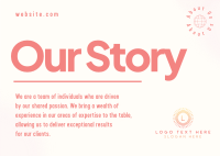 Simple Our Story Postcard Design