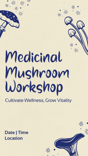 Monoline Mushroom Workshop Facebook story Image Preview