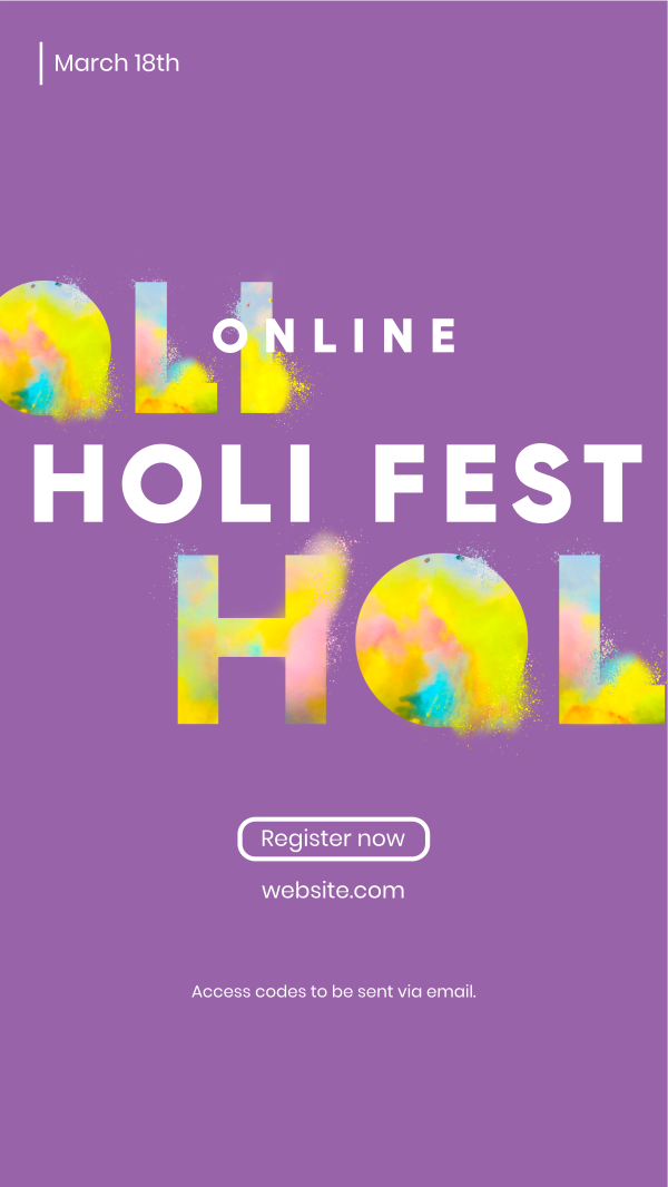 Holi Fest Instagram Story Design Image Preview