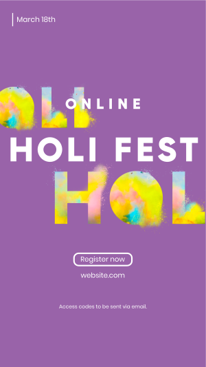 Holi Fest Instagram story