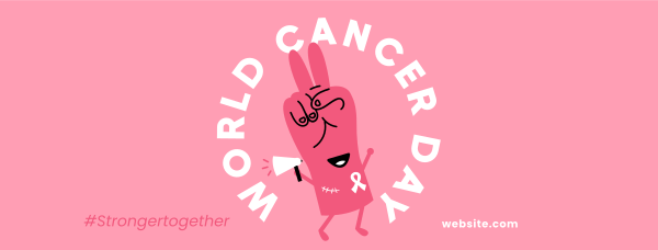 Cancer Peace Sign Facebook Cover Design Image Preview