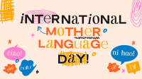 Doodle International Mother Language Day Facebook Event Cover Design