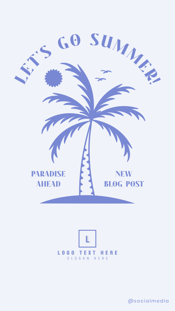 Party Palm Tree Instagram Story Design Image Preview
