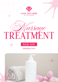 Hot Massage Treatment Flyer Design