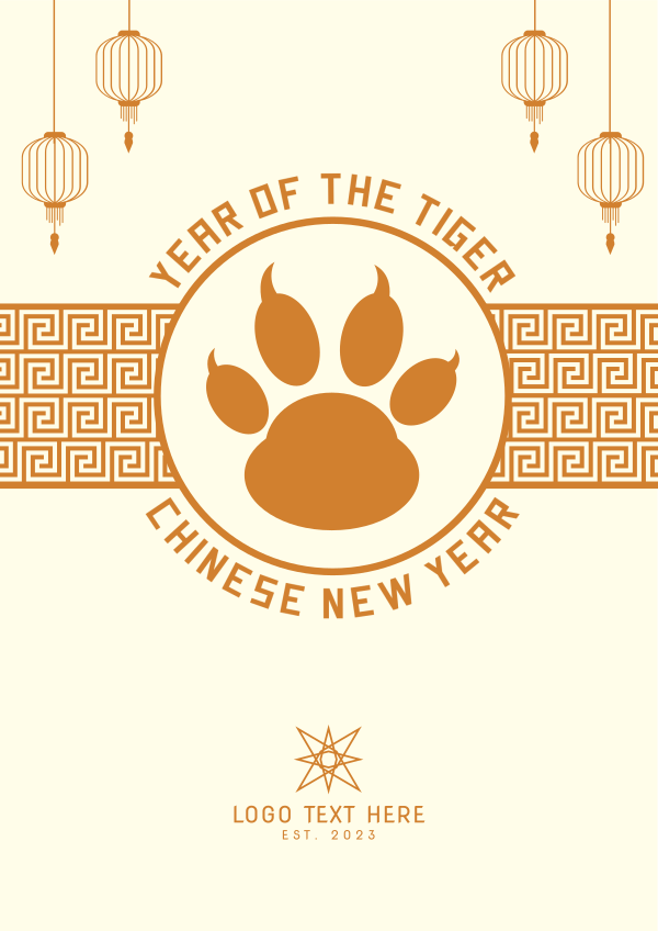 Tiger Paw Coin Flyer Design Image Preview