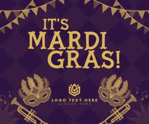 Rustic Mardi Gras Facebook post Image Preview