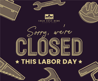 Closed for Labor Day Facebook Post Design