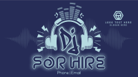 DJ for Hire Facebook Event Cover Design