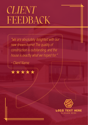 Client Testimonial Construction Flyer Image Preview