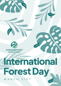 Abstract Forest Day Poster Design