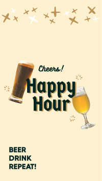 Cheers Happy Hour Instagram Story Design