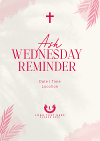 Ash Wednesday Reminder Poster Design