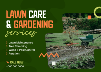 Lawn Care & Gardening Postcard Image Preview