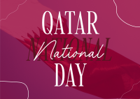 Qatar National Day Greeting Postcard Design