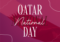 Qatar National Day Greeting Postcard Image Preview