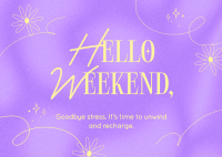 Weekend Greeting Quote Postcard Image Preview