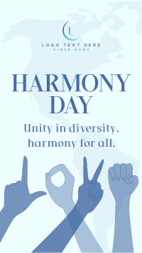 LOVE Sign Harmony Day YouTube short Image Preview