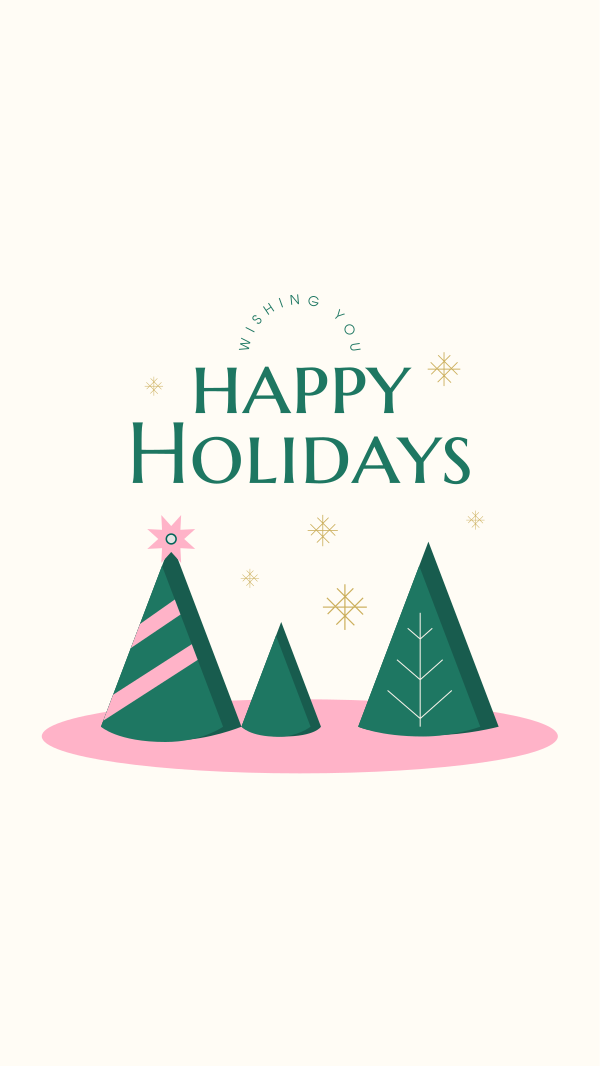 Happy Holidays Instagram Story Design Image Preview